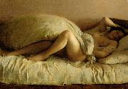 Johann Baptist Reiter Slumbering Woman oil painting reproduction
